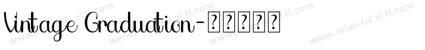 Vintage Graduation字体转换